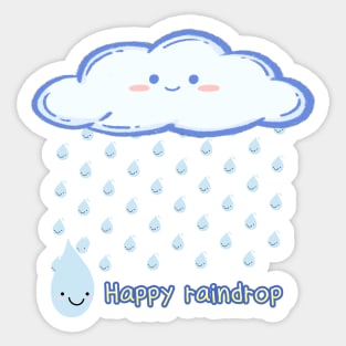 raindrops fall, raindrops, cute, lovely, adorable, charming, sweet raindrops Sticker